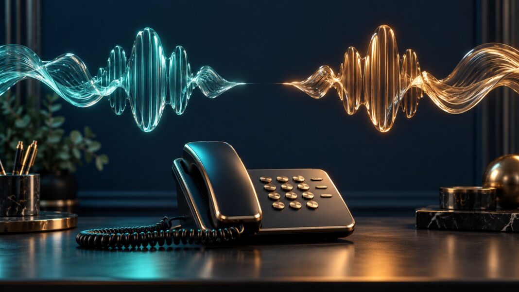 Two soundwave sculptures separated by a conversational pause